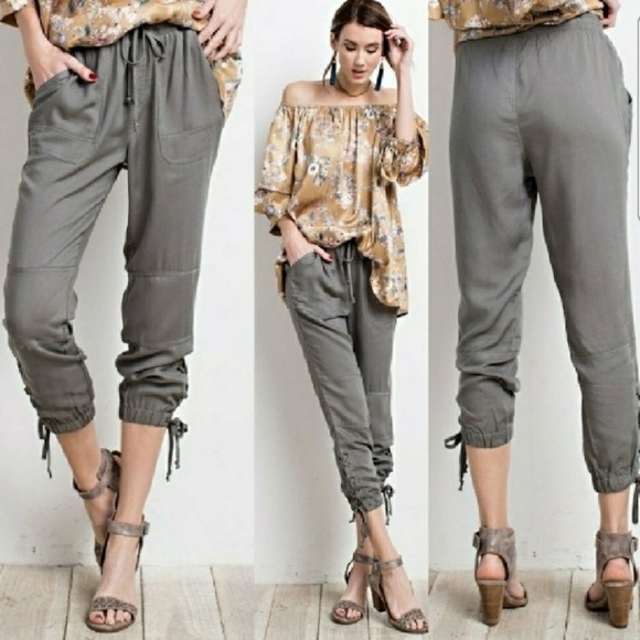 Pants - 5/$30 Cropped Olive GreyJoggers